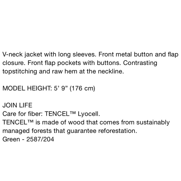 NWT Zara Green Khaki Long sleeved Relaxed Jacket - Picture 8 of 8